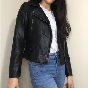 faux leather jacket